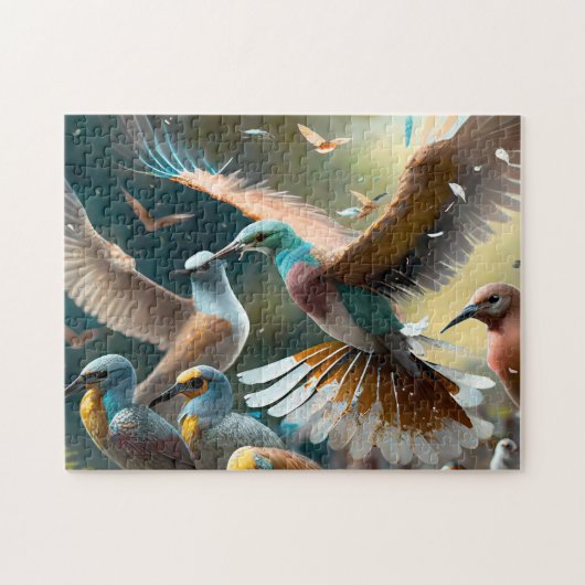 Oiseau Art 2 Easy Cerveau Art Puzzles Photo Puzzle (Horizontal)