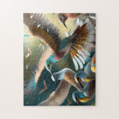 Oiseau Art 2 Easy Cerveau Art Puzzles Photo Puzzle (Vertical)