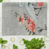 Oiseau asiatique de grue de fleur de serviette de (Plié)