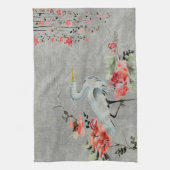 Oiseau asiatique de grue de fleur de serviette de (Vertical)