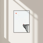 Oiseau au lever du soleil - Zen Minimal - Poster d