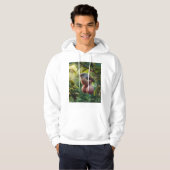 Oiseau avec boules Sweat - shirt à capuche (Devant entier)