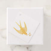 Oiseau avec étiquette-cadeau en feuille à brindill (Avec boite)
