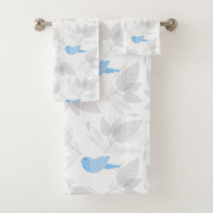 Oiseau avec la feuille florale