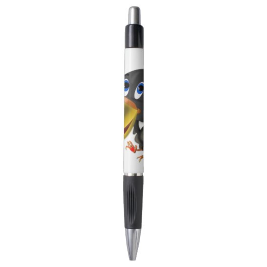 Oiseau avec le coeur Cadeau Drôle Stylo (Devant (Vertical))