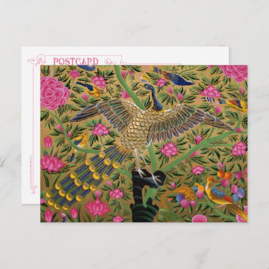 Oiseau avec une carte postale de cent yeux (Devant / Derrière)