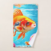 Oiseau blanc orange (Serviette à main)