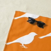 Oiseau blanc - Serviette de plage (En situation)