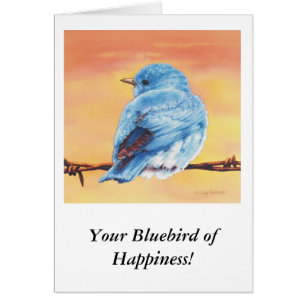 Oiseau bleu de bonheur