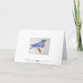 Oiseau bleu de carte de voeux de bonheur (Dos)