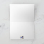 Oiseau bleu de carte de voeux de bonheur (Intérieur)