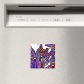 Oiseau Bleu Du Paradis Aimant Blanc (In Situ (Lave-vaisselle))