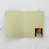 oiseau bleu femelle avec carte fraise (Intérieur)