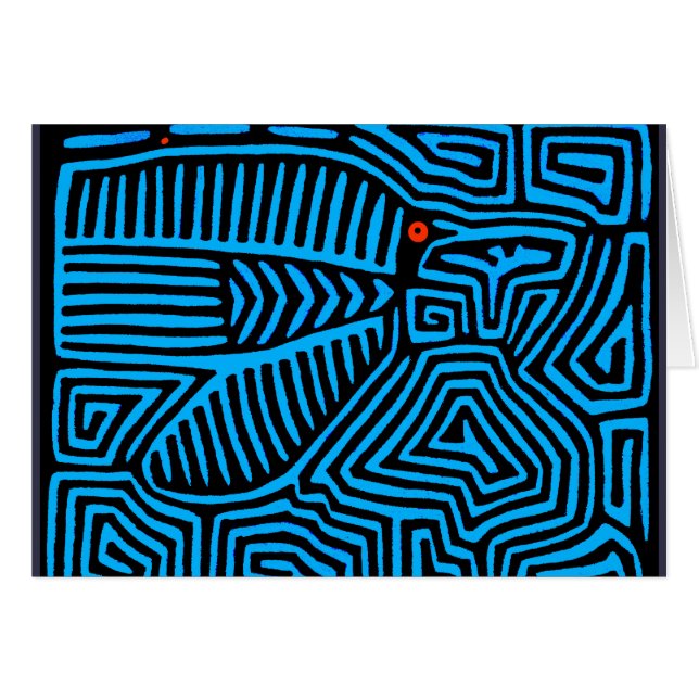Oiseau Bleu Indien Kuna (Devant horizontal)