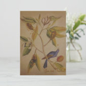 Oiseau bleu ~ Invitation Oiseau Nature Amour anima (Debout devant)