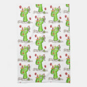 Oiseau Cactus Cuisine Serviette main (Vertical)