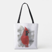 Oiseau cardinal rouge dans le sac fourre-tout à (Dos)