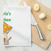 Oiseau Champignons Cuisine Serviette à main (Quart Plié)