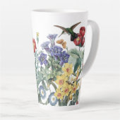 Oiseau-colibri Papillon du jardin Fleur Mug latte (Angle droit)