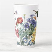 Oiseau-colibri Papillon du jardin Fleur Mug latte (Devant)