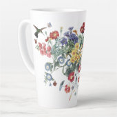 Oiseau-colibri Papillon du jardin Fleur Mug latte (Angle gauche)