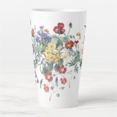 Oiseau-colibri Papillon du jardin Fleur Mug latte (Devant)