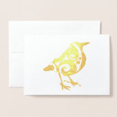 Oiseau Coloré Carte Personnalisée Texte Réel Toute (Devant avec enveloppe)