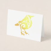 Oiseau Coloré Carte Personnalisée Texte Réel Toute (Devant)