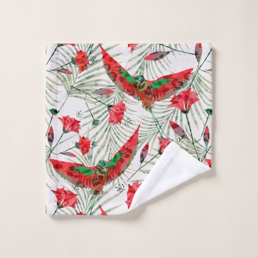 Oiseau coloré du Paradis élégant (Gant de toilette)