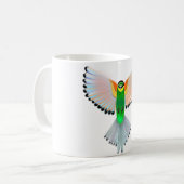 Oiseau coloré peinture volante Mug (Devant gauche)
