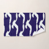 Oiseau dans l'Accessoire de bain en vol Marine Ble (Serviette à main)