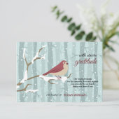 Oiseau dans le carte de remerciements de perte de (Debout devant)