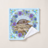 Oiseau Dans Le Serviette De Bain Nid (Gant de toilette)