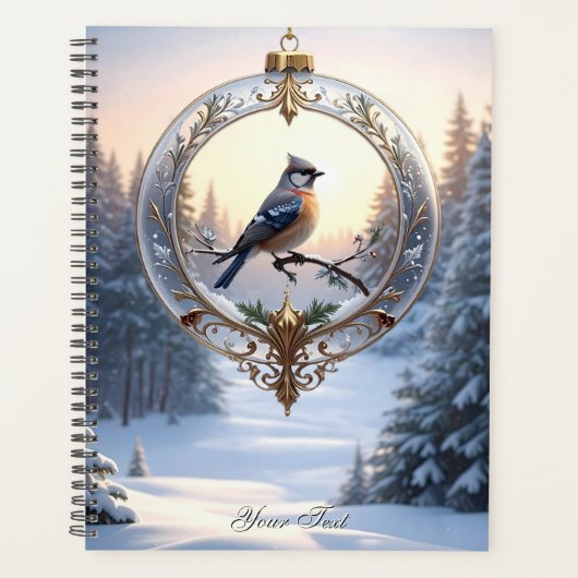Oiseau dans un ornement de Noël (Devant)