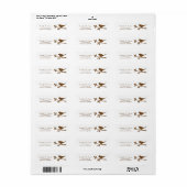 Oiseau dans une succursale Étiquettes d'adresse de (Feuille entière)