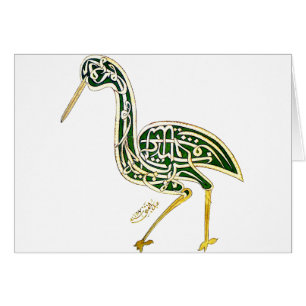 Oiseau de calligraphie (cigogne)