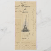 Oiseau de carte postale de Paris sur la carte de (Dos)