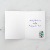 Oiseau de Chickadee dans la carte d'arbre de Noël (Intérieur)