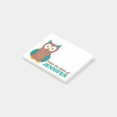 Oiseau De Chouette Bleue Une Note De Post-It Perso (Incliné)