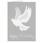 Oiseau de colombe blanche sur gris (Devant)