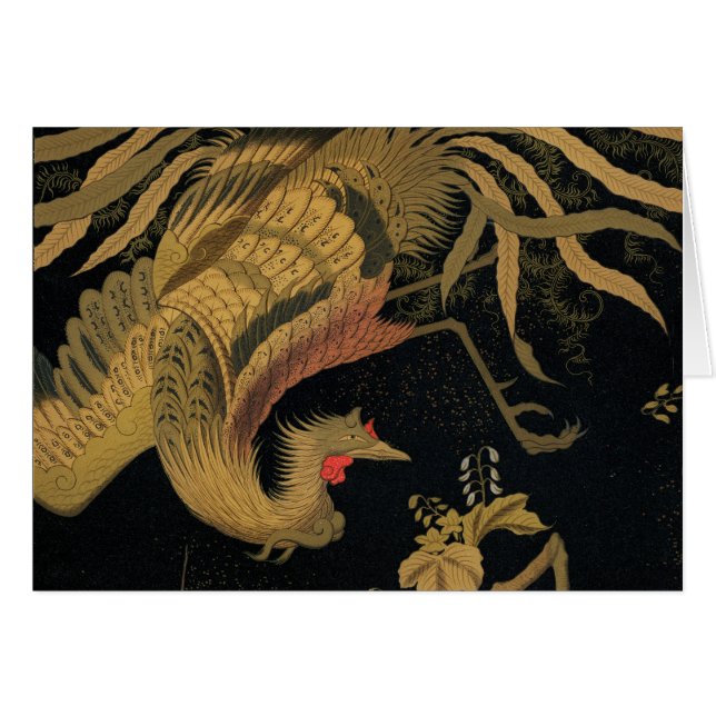 Oiseau de coq d'or Classique japonais Antique (Devant horizontal)