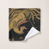 Oiseau de coq d'or Classique japonais Antique (Gant de toilette)