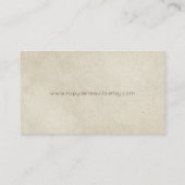 OISEAU DE COULEUR D'EAU CARTE DE VISITE (Dos)