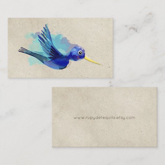 OISEAU DE COULEUR D'EAU CARTE DE VISITE (Devant / Derrière)