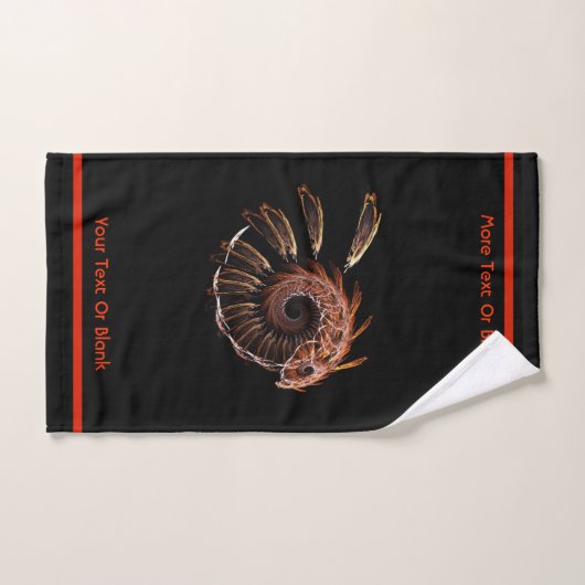 Oiseau de feu fractal (Serviette à main)