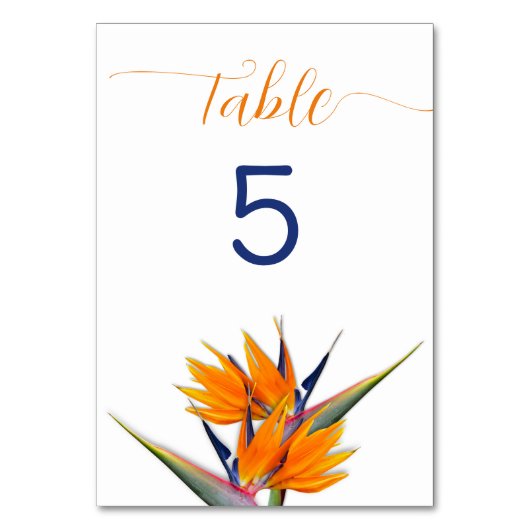 Oiseau de fleurs paradisiaques Cartes Numéro de ta (Par défaut)