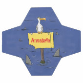 Oiseau de mer amusant entouré de dessins animés de (Plat)