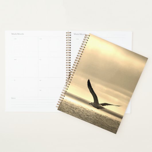Oiseau de mer dans Sepia Planner (Devant avec enveloppe)