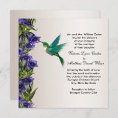 Oiseau de mer et Violettes violettes Invitations d (Devant / Derrière)