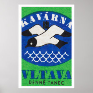 Oiseau de mer - Impression de boîte d'allumettes -